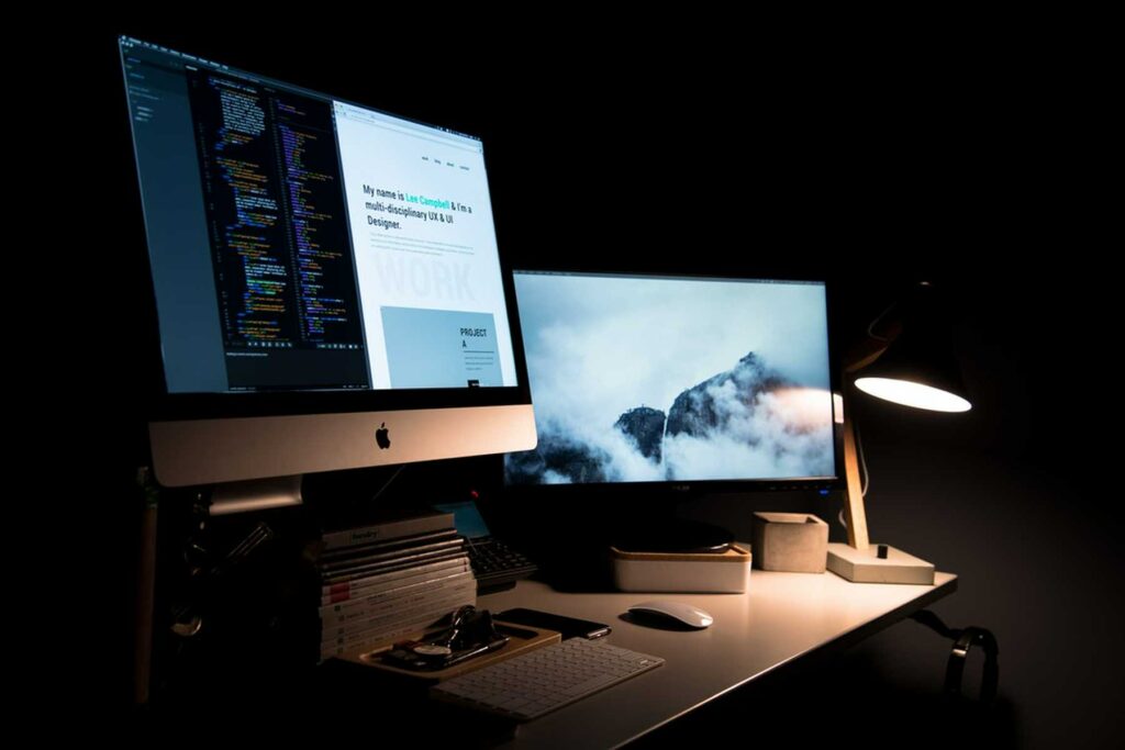 Photo of computer screen showing Yorkville Web Development